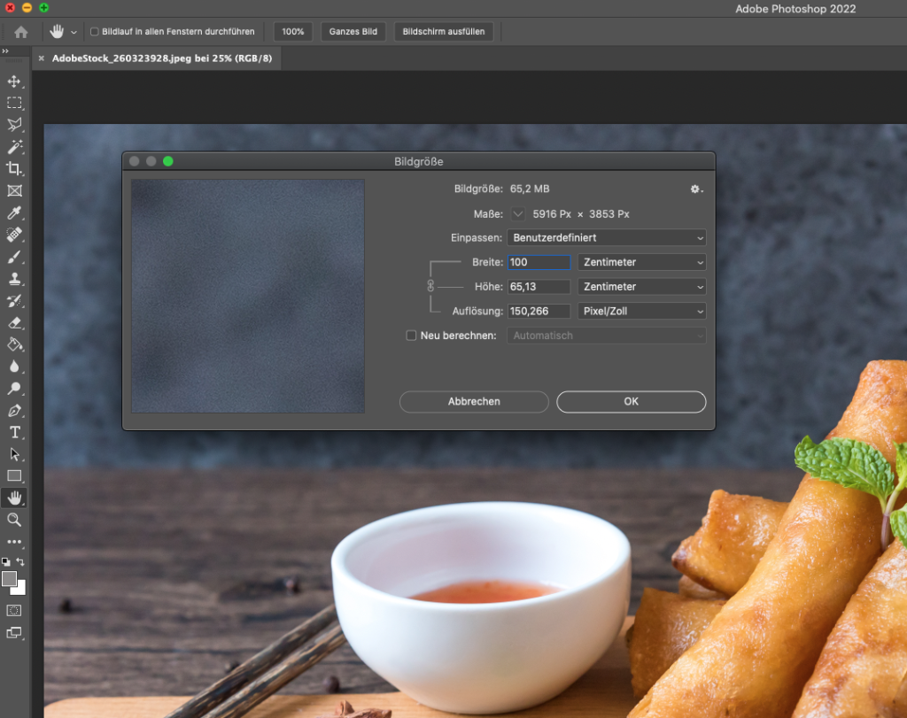 Photoshop Bildgröße ändern